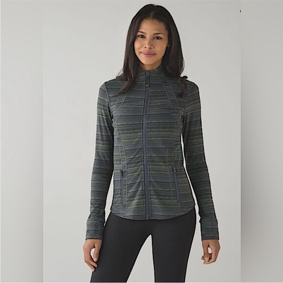lululemon athletica Tops - Lululemon Define Workout Jacket Space Dye Twist Dark
Slate Fatigue Green, Size 6